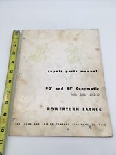 1961 Lodge Shipley Copymatic Powerturn Lathe Repair Parts Manual