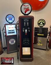 1930s Texaco Fire Chief Gilbarco Gas Pump Wine Cabinet - Home Bar Decor