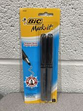 Bic Mark-it Permanent Marker Black Fine 2 Pack 31527