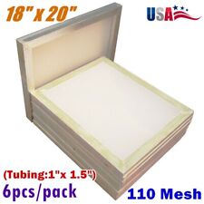 6 Pcs -18 X 20aluminum Screen Printing Screens With 110 White Mesh Count