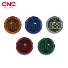Cnc 1pcs Mini Digital Voltmeter 22mm Round Ac 12-500v Voltage Tester Meter