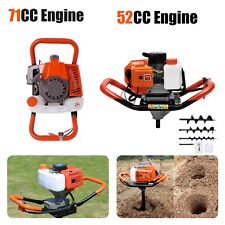 72cc52cc Post Hole Digger Gas Powered Earth Auger Borer Ground 4 6 8 Bits