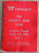 Triplett Instruction Manual The Mighty Mite 310 - Vom Type 2 Used