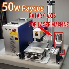 New Rotary Axis For 50w Raycus Fiber Laser Engraver Marking Machine Ezcad