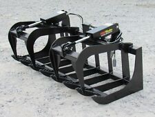 66 Dual Cylinder Root Grapple Bucket Attachment Fits Skid Steer Quick Attach