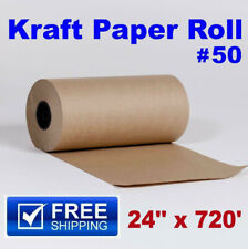 24 X 720 Brown Kraft Paper Roll 50 Lb Shipping Wrapping Parts Boxes Packaging