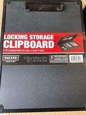 Vaultz Briefcase Aluminum Locking Storage Clipboard Hard Solid Paper Case Black