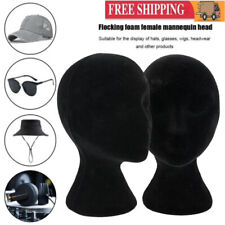 Flocking Foam Mannequin Head Model Stand Mold Stand For Wigs Hat Display Holder