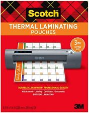 Scotch Thermal Laminating Pouches 8.9 X 11.4 - 3mil - Pick Your Own Of Pouch
