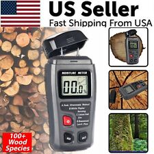 Digital Lcd Wood Moisture Meter Detector Tester Wood Firewood Paper Cardboard