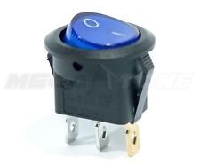 Spst 3 Pin Onoff Round Rocker Switch W Blue Neon Lamp 10a125vac Usa Seller