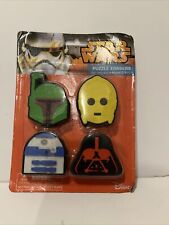 Star Wars Puzzle Erasers Set 4pk Boba Fett C3po R2d2 Darth Vader Empire Strikes