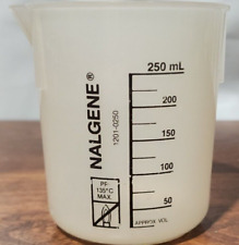 Nalgene 250ml Low Form Plastic Beaker Chemical Resistant 1201-0250 Fast Shipping