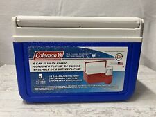Coleman Fliplid Blue 5 Qt Personal Cooler Lunch Box 6 Pack Ice Chest Usa 5205