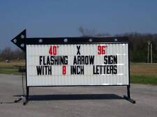 New Flashing Portable Outdoor Lighted Arrow Business Sign W 8 Letters 40x96