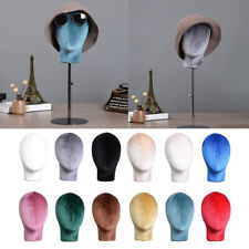Velvet Foam Mannequin Head Wig Hat Display Model Wigs Making Holder No Stand