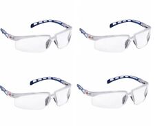 Lot Of 4 Pairs 3m Clear Safety Glasses Solus S2001sgaf Anti-fog Anti-scratch