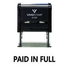 Basic Paid In Full Self Inking Rubber Stamp Black Ink - Large