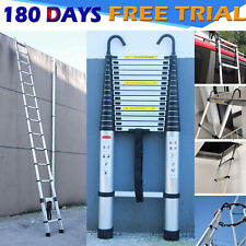 20ft Tall Telescoping Ladder Extension Collapsible 6.2m Ladders Aluminum Hook