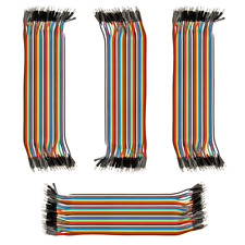4pk 40-wire Male-male Jumper Wire 20cm 40p Color Ribbon Breadboard Cable Usa