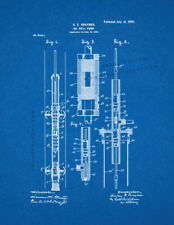 Oil Well Pump Patent Print Blueprint