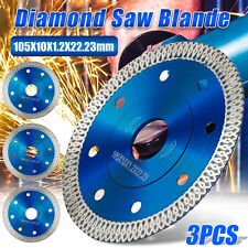 3pc 4 Porcelain Tile Turbo Diamond Wet Dry Grinder Cutting Wheel Saw Bladedisc