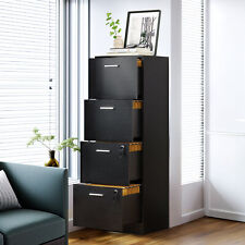 Vertical Wood File Cabinet Office Storage Organizer Filing Cabinet With 4 Drawer