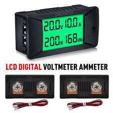 Dc 0-300v 300a Lcd Digital Voltmeter Ammeter Voltage Amp Power Kwh Panel Meter