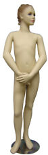 Pre-teen 12 Year Old Fiberglass Realistic Girl Child Mannequin With Molded Hair