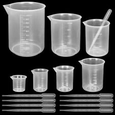 Twdrer 7 Sizes Plastic Beaker Setclear Measuring Graduated Liquid Container Be