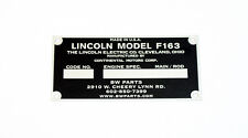 Lincoln Welder Sa-200 Sa-250 Gas F163 Engine Identification Plate