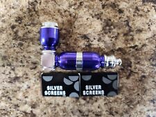 3 Purple Metal Smoking Pipe Cooling Chamber Body 10 Silver Screens