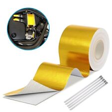 Heat Shield Tape Gold Foil Heat Reflective Wrap Self-adhesive Heat Resistant 16