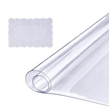 Vevor Pvc Table Protector 18 X 48 Inch Clear Plastic Desk Protector 1.5 Mm Thick