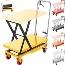 Hydraulic Lift Cart Scissor Manual Table Cart 500lb600lb Redorangegrayblack