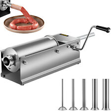 Vevor Manual Sausage Stuffer 5l Horizontal 2 Speeds Meat Press Stainless Steel