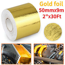 2 30ft Gold Intake Heat Reflective Tape Wrap Self-adhesive High Temperature Us