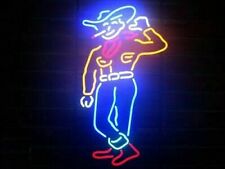 Las Vegas Cowboy Neon Lamp Light Sign 17x14 Bar Glass Beer Artwork Man Cave