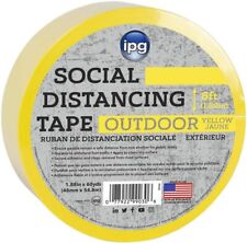 Ipg Outdoor Social Distancing Tape 1.88 X 60 Yd Yellow Single Roll
