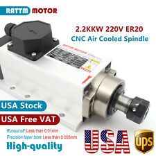 2.2kw 220v Square Air Cooled Spindle Motor Er20 400hz For Cnc Router Machineus