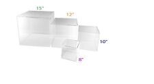 5-sided Acrylic Clear Plexi-glass Risers Or Stands For Floor Or Counter-top