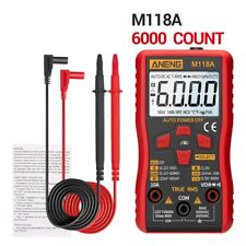 M118a Digital Mini Multimeter Tester Auto Range 6000 Counts Backlight Flashlight