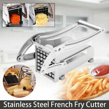 Stainless Steel French Fry Cutter Vegetable Potato Chopper Slicer Dicer 2 Blades