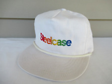 Vintage P Brand Steelcase Company Rainbow Letter White Hat Baseball Trucker Cap