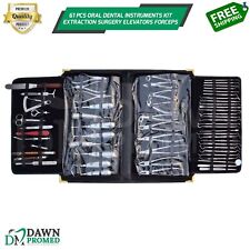 61 Pcs Oral Dental Extraction Surgery Set With Free Carrying Case German Gr