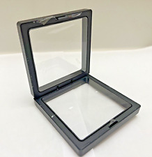 Jewelry Display Case Shipping Gift Box Brooch Pin Black Acrylic Frame Clear