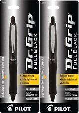 2 - Pilot - Dr. Grip Ballpoint Pen - Full Black - Black Medium 1.0mm
