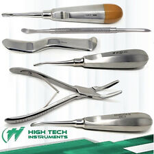 Basic Tooth Extraction Kit Dental Extracting Elevators Rongeur Pliers - 6pcs