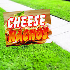 Cheese Nachos Chips Mexican Food Indoor Outdoor Coroplast Yard Sign With H Stake