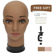 Gex Female Mannequin Bald Wig Making Head Brown For Hats Sunglasses Display